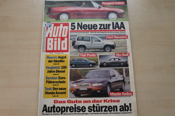 Deckblatt Auto Bild (35/1993)